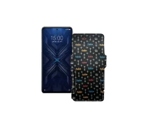 Купить - чехол для смартфона  Чехол-книга из экокожи для телефона Xiaomi Black Shark 4 Фэшн черный