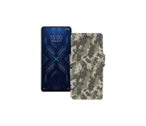 Купить - чехол для смартфона  Чехол-книга из экокожи для телефона Xiaomi Black Shark 4 Хаки-зеленый