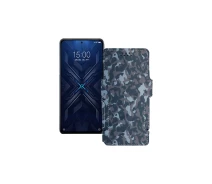 Купить - чехол для смартфона  Чехол-книга из экокожи для телефона Xiaomi Black Shark 4 Хаки-синий