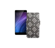 Купить - чехол для смартфона  Чехол-книга из экокожи для телефона Xiaomi Redmi 4 Prime Клеточки