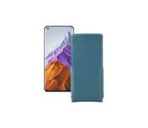 Купить - чехол для смартфона  Чехол-флип из экокожи для телефона Xiaomi Mi 11 Pro 2021 Тм. Бирюзовый
