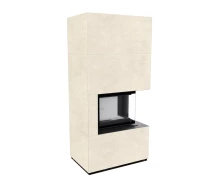 Купить - топку и печь  Каминная топка Kratki FLOKI BOX правый 8 kW Ø 160 в корпусе с керамогранита FOKOS RENA