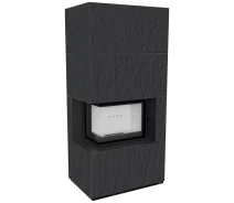 Купить - топку и печь  Каминная топка Kratki FLOKI BOX левый 8 kW Ø 160 в корпусе с керамогранита FOKOS SALE