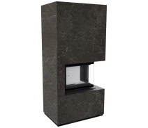 Купить - топку и печь  Каминная топка Kratki FLOKI BOX правый 8 kW Ø 160 в корпусе с керамогранита FOKOS TALCO