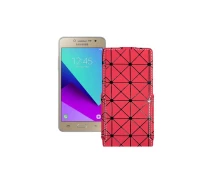 Купить - чехол для смартфона  Чехол-флип из экокожи для телефона Samsung Galaxy Grand Prime Plus (G532) Красный ромб