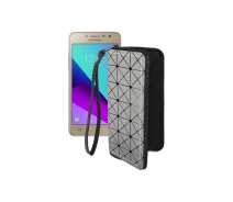 Купить - чехол для смартфона  Чехол-кошелек из экокожи для телефона Samsung Galaxy Grand Prime Plus (G532) Серый ромб