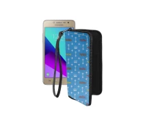 Купить - чехол для смартфона  Чехол-кошелек из экокожи для телефона Samsung Galaxy Grand Prime Plus (G532) Фэшн голубой
