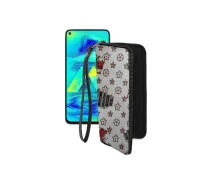 Купить - чехол для смартфона  Чехол-кошелек из экокожи для телефона Samsung Galaxy M40 (M405) Луи-Витон-белый