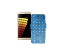 Купить - чехол для смартфона  Чехол-книга из экокожи для телефона Samsung Galaxy Note 7 (N930) Фэшн голубой