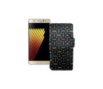 Купить - чехол для смартфона  Чехол-книга из экокожи для телефона Samsung Galaxy Note 7 (N930) Фэшн черный