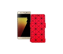 Купить - чехол для смартфона  Чехол-книга из экокожи для телефона Samsung Galaxy Note 7 (N930) Красный ромб