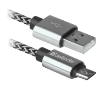 Купить - адаптер и кабель  Дата кабель USB 2.0 AM to Micro 5P 1.0m USB08-03T PRO white Defender (87803)