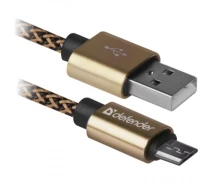 Купить - адаптер и кабель  Дата кабеля USB 2.0 AM to Micro 5P 1.0m USB08-03T gold Defender (87800)