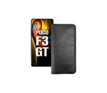 Купить - чехол для смартфона  Портмоне из кожи для телефона Xiaomi poco F3 GT Черный