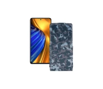 Купить - чехол для смартфона  Чехол-флип из экокожи для телефона Xiaomi Poco F4 Хаки-синий