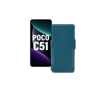 Купить - чехол для смартфона  Чехол-книга из экокожи для телефона Xiaomi Poco C51 Тм. Бирюзовый