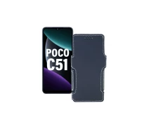 Купить - чехол для смартфона  Чехол-книга из экокожи для телефона Xiaomi Poco C51 Черный глянец