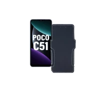Купить - чехол для смартфона  Чехол-книга из экокожи для телефона Xiaomi Poco C51 Черный матовый