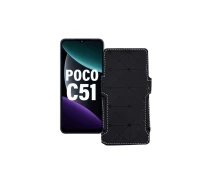 Купить - чехол для смартфона  Чехол-книга из экокожи для телефона Xiaomi Poco C51 Черный ромб