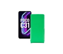 Купить - чехол для смартфона  Чехол-флип из экокожи для телефона Xiaomi Poco C31 2021 Зеленый