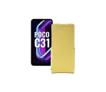 Купить - чехол для смартфона  Чехол-флип из экокожи для телефона Xiaomi Poco C31 2021 Золотой