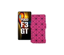 Купить - чехол для смартфона  Чехол-книга из экокожи для телефона Xiaomi poco F3 GT Розовый ромб
