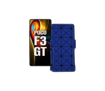 Купить - чехол для смартфона  Чехол-книга из экокожи для телефона Xiaomi poco F3 GT Синий ромб