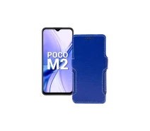 Купить - чехол для смартфона  Чехол-книга из экокожи для телефона Xiaomi Poco M2 Синий