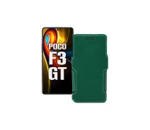 Купить - чехол для смартфона  Чехол-книга из экокожи для телефона Xiaomi poco F3 GT Темно-зеленый