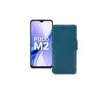 Купить - чехол для смартфона  Чехол-книга из экокожи для телефона Xiaomi Poco M2 Тм. Бирюзовый