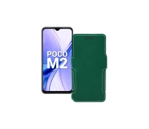 Купить - чехол для смартфона  Чехол-книга из экокожи для телефона Xiaomi Poco M2 Темно-зеленый