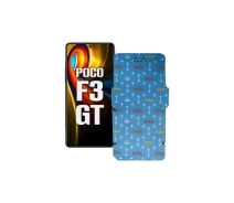 Купить - чехол для смартфона  Чехол-книга из экокожи для телефона Xiaomi poco F3 GT Фэшн голубой