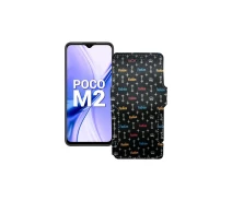 Купить - чехол для смартфона  Чехол-книга из экокожи для телефона Xiaomi Poco M2 Фэшн черный