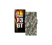 Купить - чехол для смартфона  Чехол-книга из экокожи для телефона Xiaomi poco F3 GT Хаки-зеленый