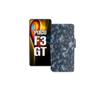 Купить - чехол для смартфона  Чехол-книга из экокожи для телефона Xiaomi poco F3 GT Хаки-синий