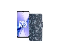 Купить - чехол для смартфона  Чехол-книга из экокожи для телефона Xiaomi Poco M2 Хаки-синий