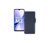 Купить - чехол для смартфона  Чехол-книга из экокожи для телефона Xiaomi Poco M2 Черный глянец