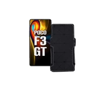 Купить - чехол для смартфона  Чехол-книга из экокожи для телефона Xiaomi poco F3 GT Черный ромб