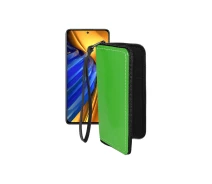 Купить - чехол для смартфона  Чехол-кошелек из экокожи для телефона Xiaomi Poco F4 Pro Зеленый