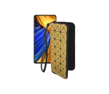 Купить - чехол для смартфона  Чехол-кошелек из экокожи для телефона Xiaomi Poco F4 Pro Золотой ромб
