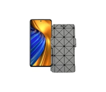Купить - чехол для смартфона  Чехол-книга из экокожи для телефона Xiaomi Poco F4 Pro Серый ромб
