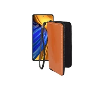 Купить - чехол для смартфона  Чехол-кошелек из экокожи для телефона Xiaomi Poco F4 Pro Коричневый