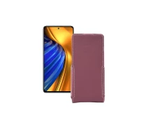Купить - чехол для смартфона  Чехол-флип из экокожи для телефона Xiaomi Poco F4 Pro Бордовый