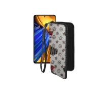 Купить - чехол для смартфона  Чехол-кошелек из экокожи для телефона Xiaomi Poco F4 Pro Луи-Витон-белый