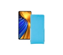 Купить - чехол для смартфона  Чехол-флип из экокожи для телефона Xiaomi Poco F4 Pro Голубой