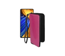 Купить - чехол для смартфона  Чехол-кошелек из экокожи для телефона Xiaomi Poco F4 Pro Розовый