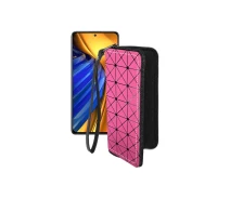 Купить - чехол для смартфона  Чехол-кошелек из экокожи для телефона Xiaomi Poco F4 Pro Розовый ромб