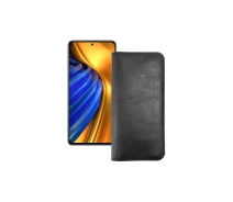 Купить - чехол для смартфона  Портмоне из кожи для телефона Xiaomi Poco F4 Черный