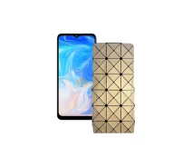 Купить - чехол для смартфона  Чехол-флип из экокожи для телефона Doogee N40 Pro Золотой ромб