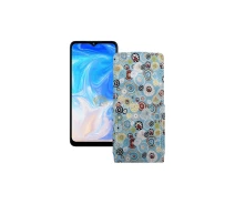 Купить - чехол для смартфона  Чехол-флип из экокожи для телефона Doogee N40 Pro Круги-цветные